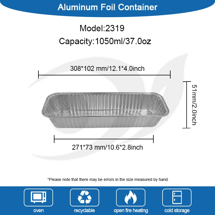 Stačiakampės kepsninės kepsninės sidabro aliuminio folijos talpyklos