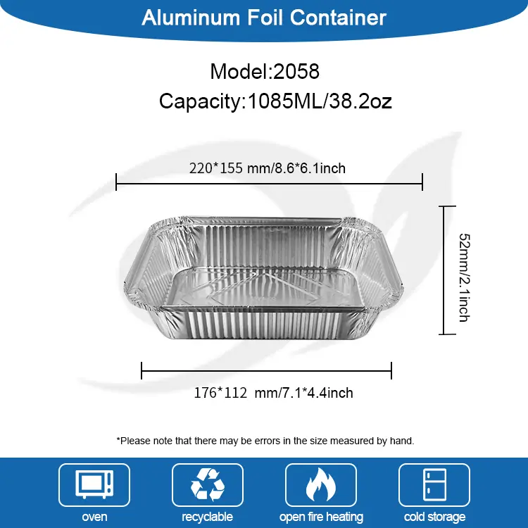 Vienkartinės kepsninės pietų dėžutės sidabro aliuminio folijos konteineriai