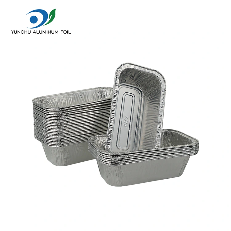 Stačiakampio oro kepsnys kepa sidabro aliuminio folijos talpyklas Stačiakampio oro kepsnys kepa sidabro aliuminio folijos talpyklas