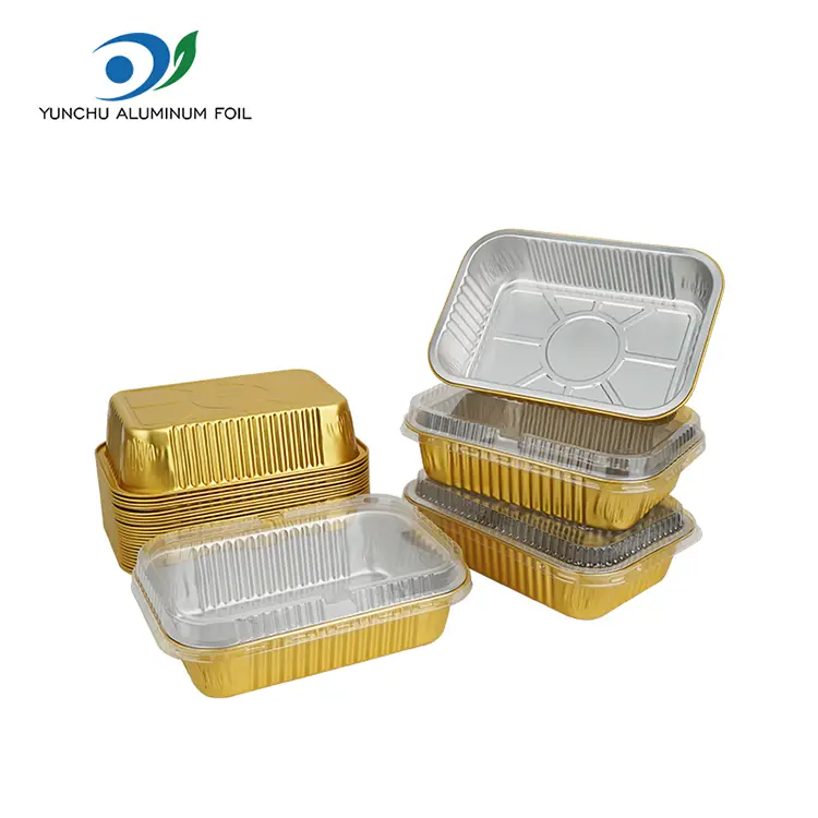 Vienkartinės kepsninės išimties aliuminio folijos konteineriai Vienkartinės kepsninės išimties aliuminio folijos konteineriai