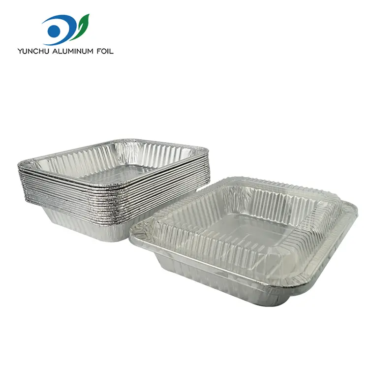 Stačiakampis išimtis kalakutienos plokštelės sidabro aliuminio folijos konteineriai