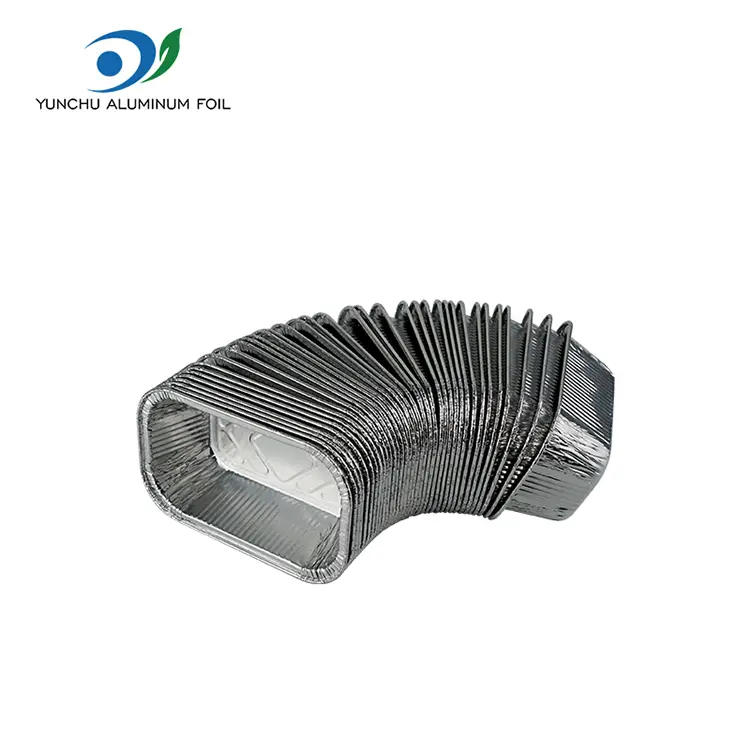 Kvadratinės oro keptuvės maitina sidabro aliuminio folijos talpyklas