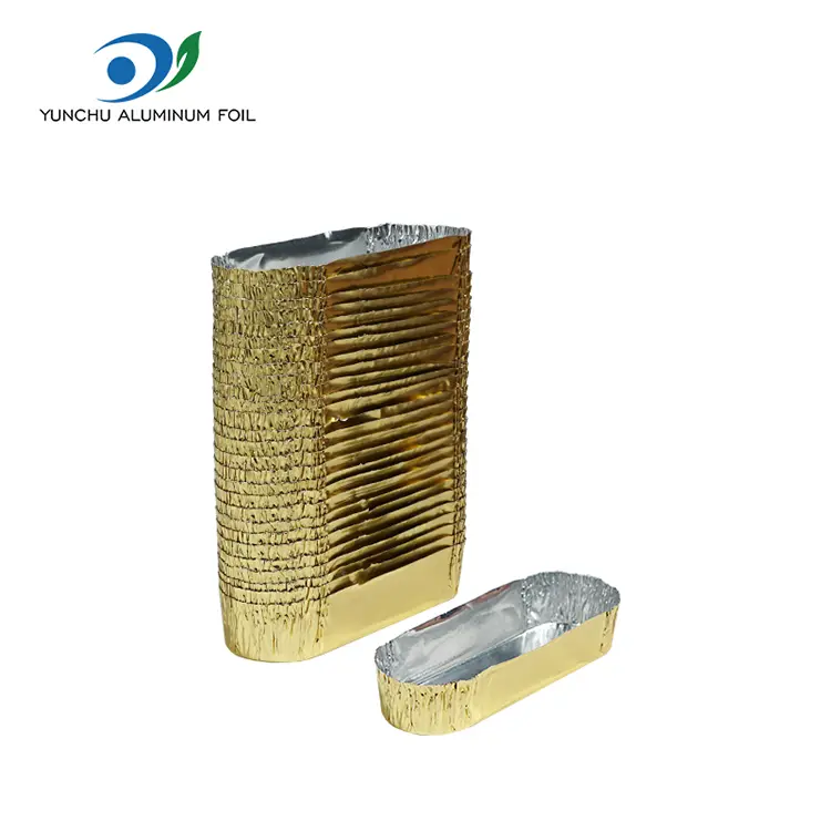 Mažos ovalo pakavimo sidabro aliuminio folijos talpyklos