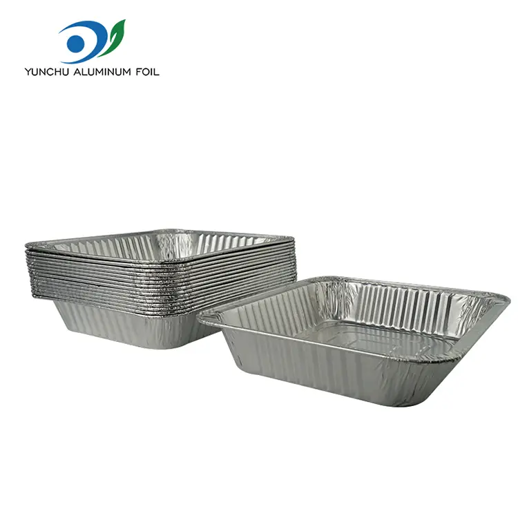 Stačiakampis išimtis kalakutienos plokštelės sidabro aliuminio folijos konteineriai