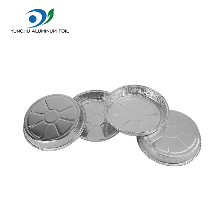 7 colių raukšlėtos picos keptuvės sidabro aliuminio folijos talpyklos