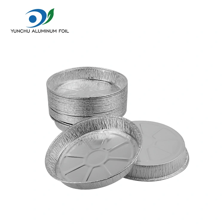 7 colių raukšlėtos picos keptuvės sidabro aliuminio folijos talpyklos