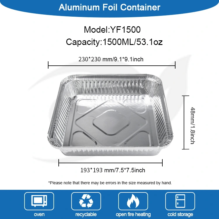 Vienkartiniai BBQ sruogos sidabro aliuminio folijos talpyklos