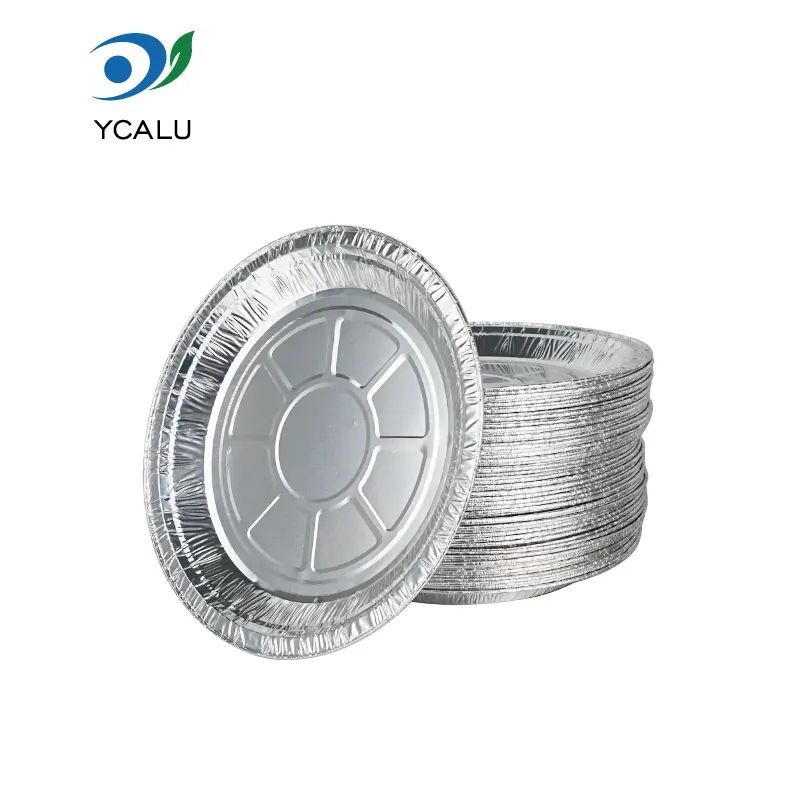 Vienkartinė diskinė oro gruzdintuvė Sidabrinės aliuminio folijos maisto konteineriai