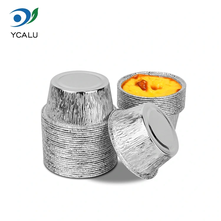 Vienkartinis apvalus pyrago padėklas Sidabrinės aliuminio folijos indai Vienkartinis apvalus pyrago padėklas Sidabrinės aliuminio folijos indai