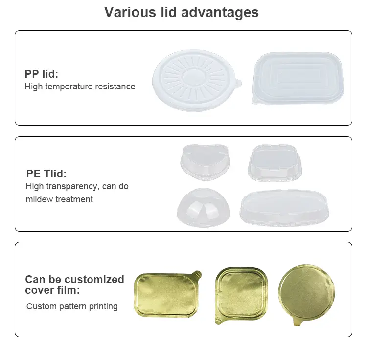 Disposable seals square Aluminum Foil Containers