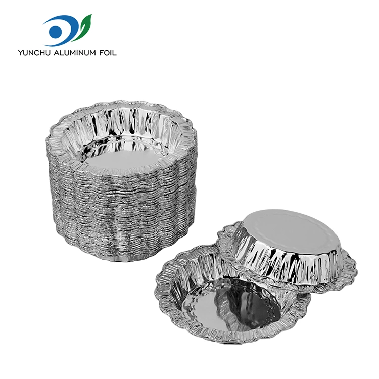 Nėriniai apvalios kepimo pyrago sidabro aliuminio folijos konteineriai