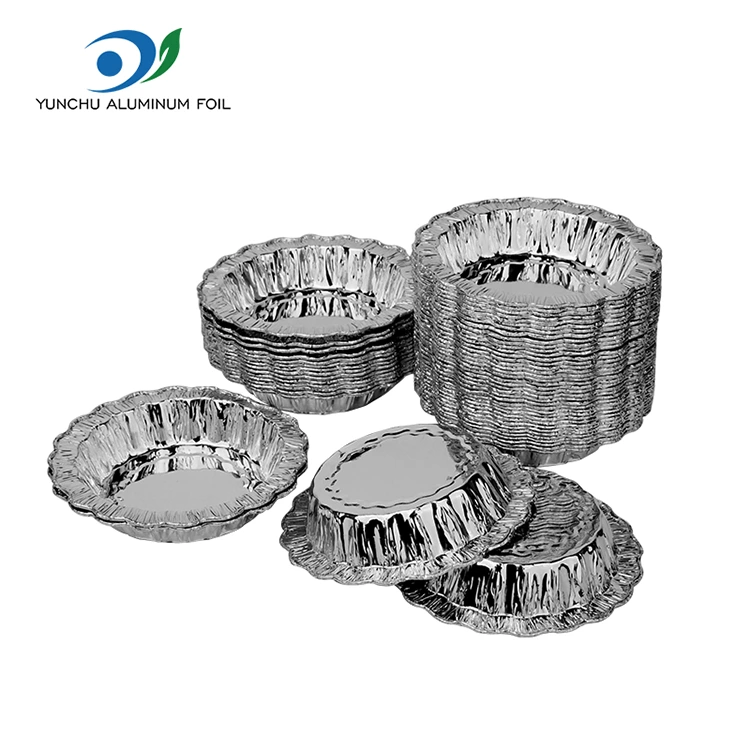 Nėriniai apvalios kepimo pyrago sidabro aliuminio folijos konteineriai