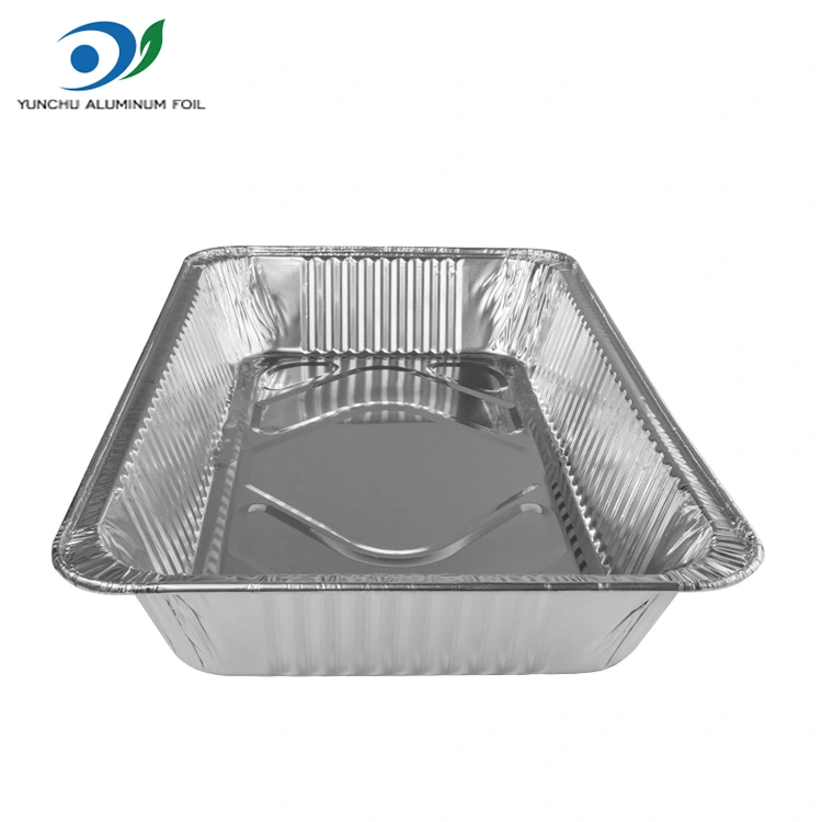 Didelės talpos lauko kepimo skardos sidabro aliuminio folijos konteineriai