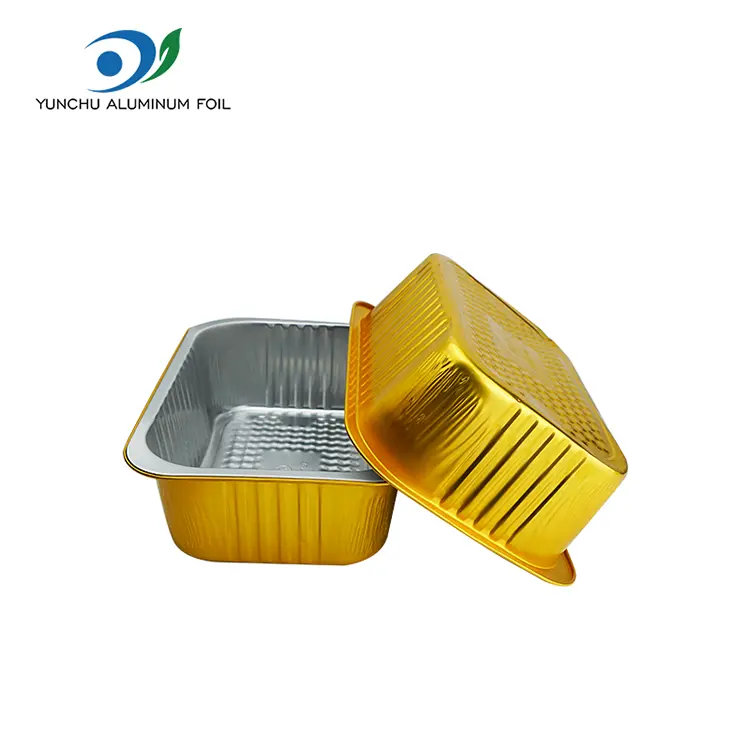 Didelės talpos stačiakampio aukso aliuminio folijos talpyklos