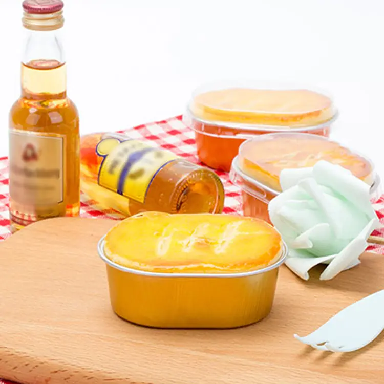 Ovalios šviesos sienelės aliuminio folijos konteineriai