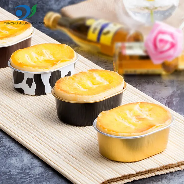 Ovalios šviesos sienelės aliuminio folijos konteineriai