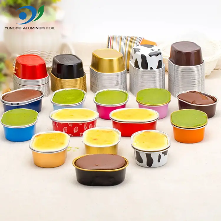 Ovalios šviesos sienelės aliuminio folijos konteineriai