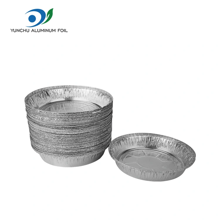 Apvalios oro keptuvės orkaitės sidabro aliuminio folijos talpyklos