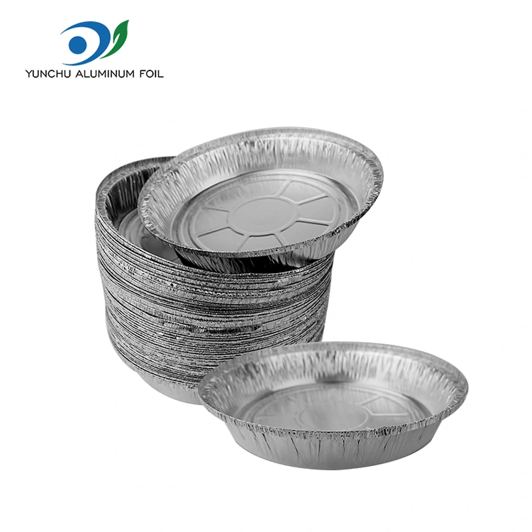 Apvalios oro keptuvės orkaitės sidabro aliuminio folijos talpyklos