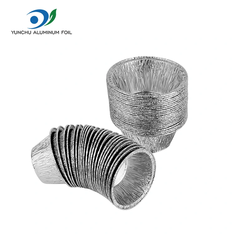 Apvalios kepimo pyrago sidabro aliuminio folijos maisto konteineris