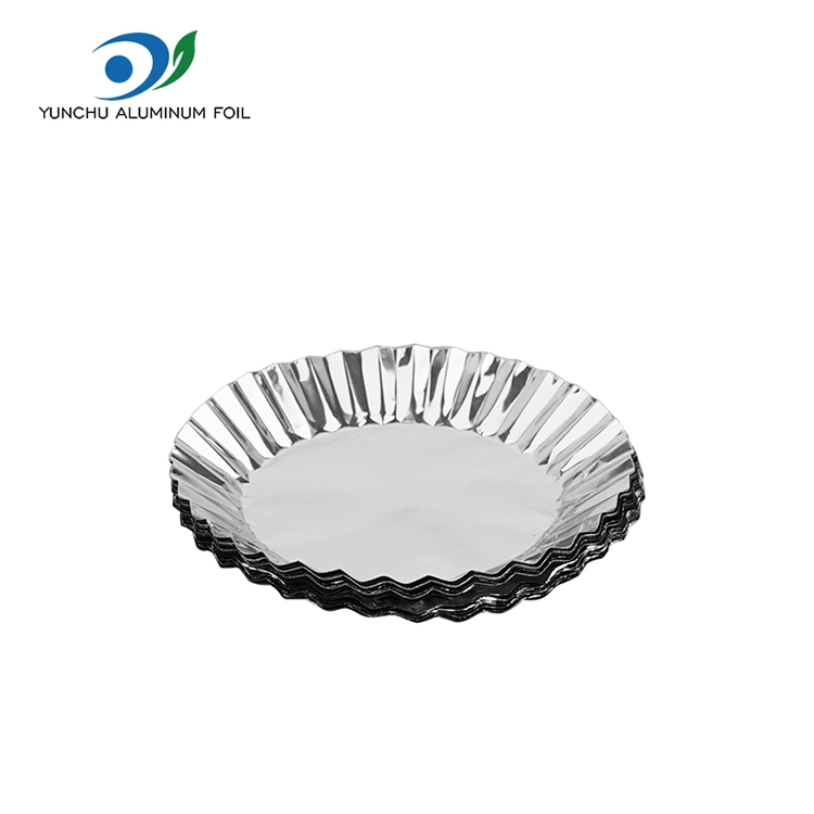 Apvalus kepimo pyrago skarda su sidabriniu aliuminio folijos maisto indu