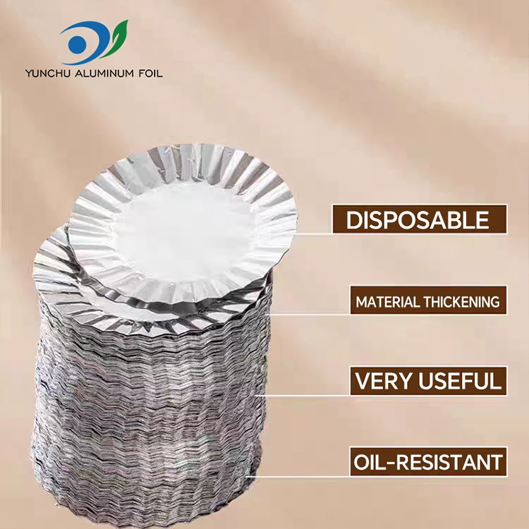 Apvalus kepimo pyrago skarda su sidabriniu aliuminio folijos maisto indu