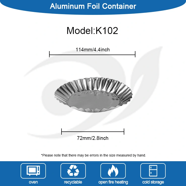 Apvalus kepimo pyrago skarda su sidabriniu aliuminio folijos maisto indu
